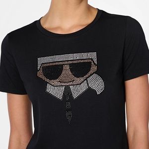 Karl Lagerfeld Rhinestone T-Shirt